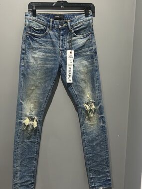 Purple brand P001 slim blue jeans